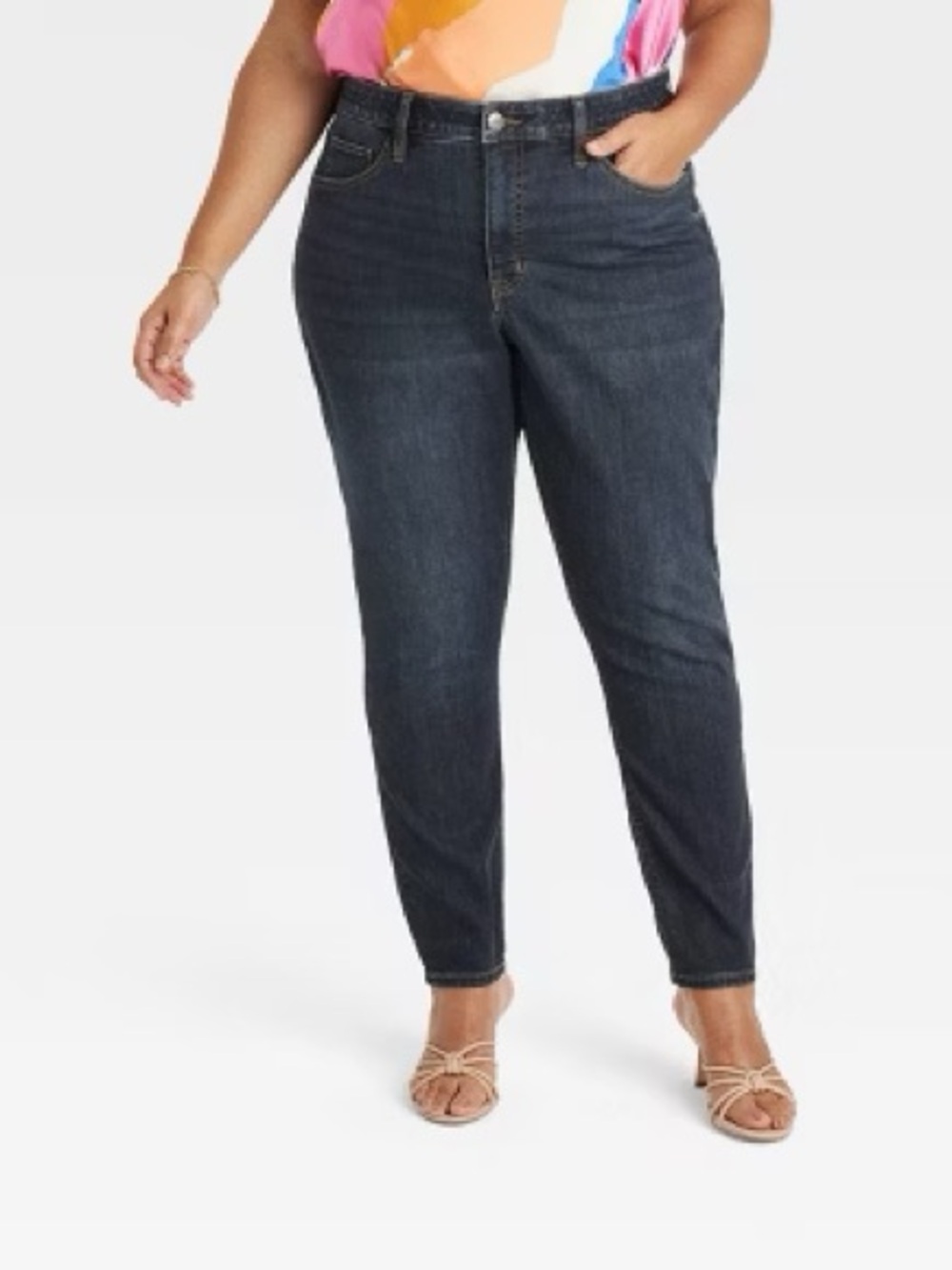 Ava & Viv Dark Blue High-Rise Skinny Jeans